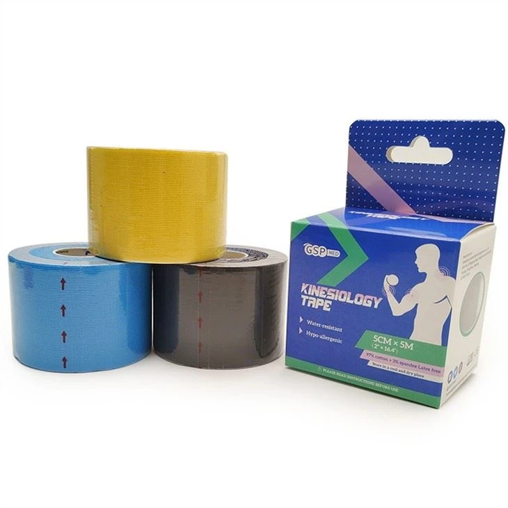 5cm*5m GSPmed Cotton Fabric K-tape Kinesiology Tape With GSPMED Brand 3 Buyers