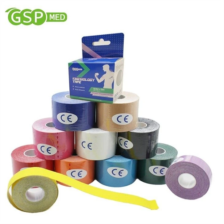 5cm*5m GSPmed Cotton Fabric K-tape Kinesiology Tape With GSPMED Brand 3 Buyers